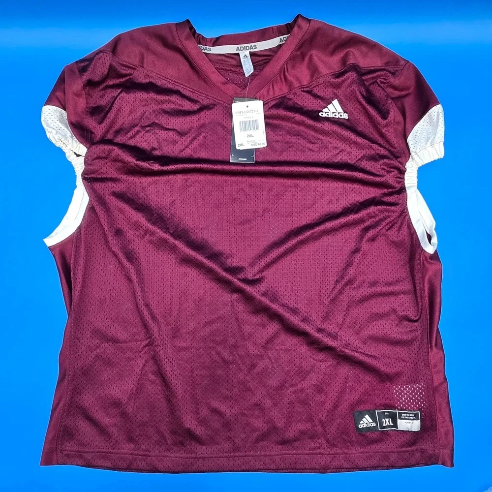 Adidas Press Coverage 2.0 Mesh‎ Football Jersey - Burgundy - Men's 2XL - NWT